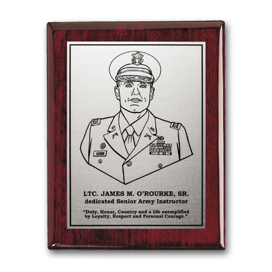 Etch/Oxidized Plaq - Rosewood