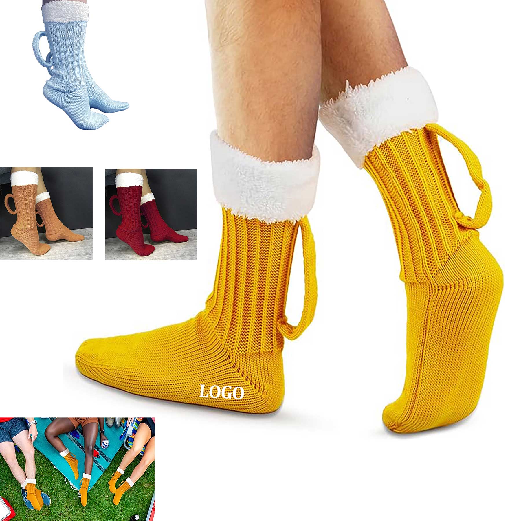 Men's And Women's Fun Beer Socks 4