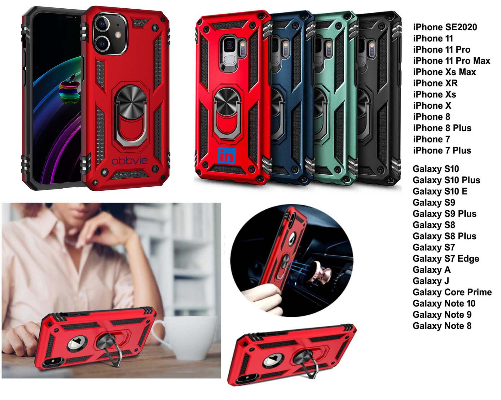 iBank ® Galaxy S26/S25 Plus Case with Metal Ring Holder Kickstand 1