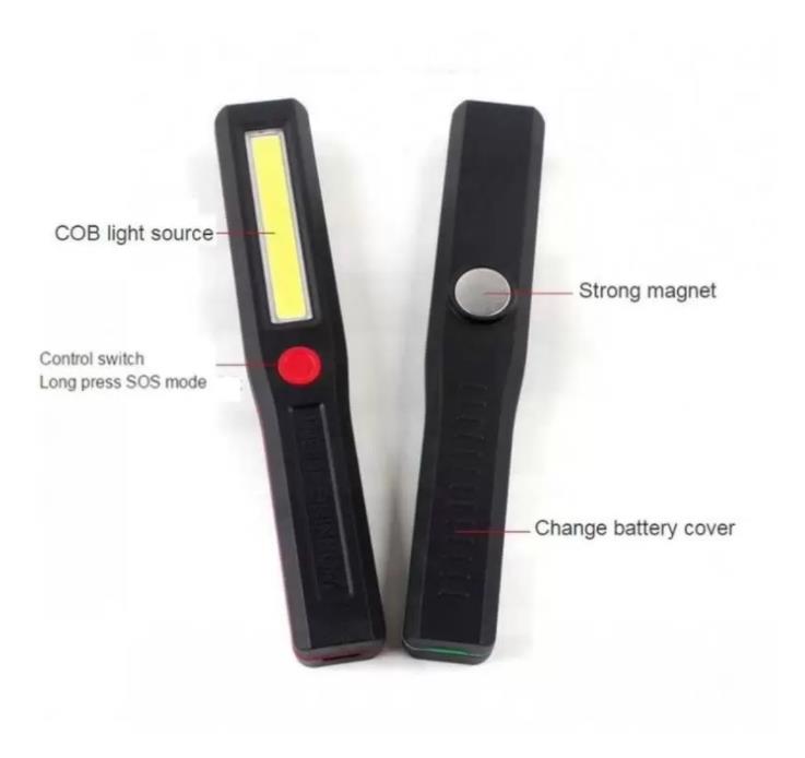 Portable Magnetic COB Flashlight Torch Lamp 5
