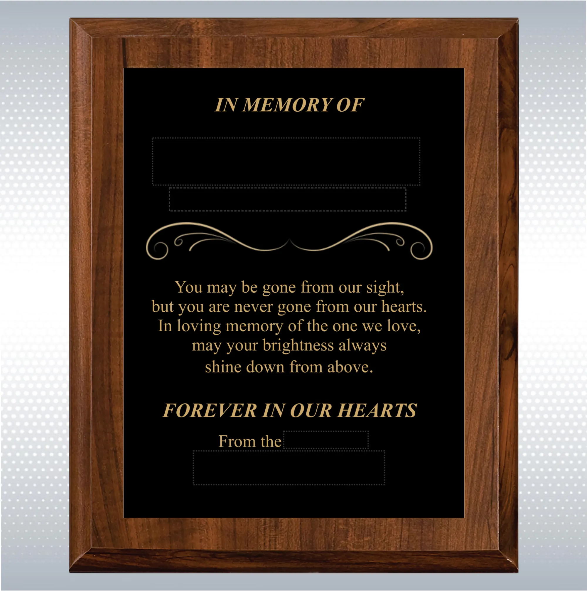 Cherry Finish Personalized Memorial Gift Aaward 9