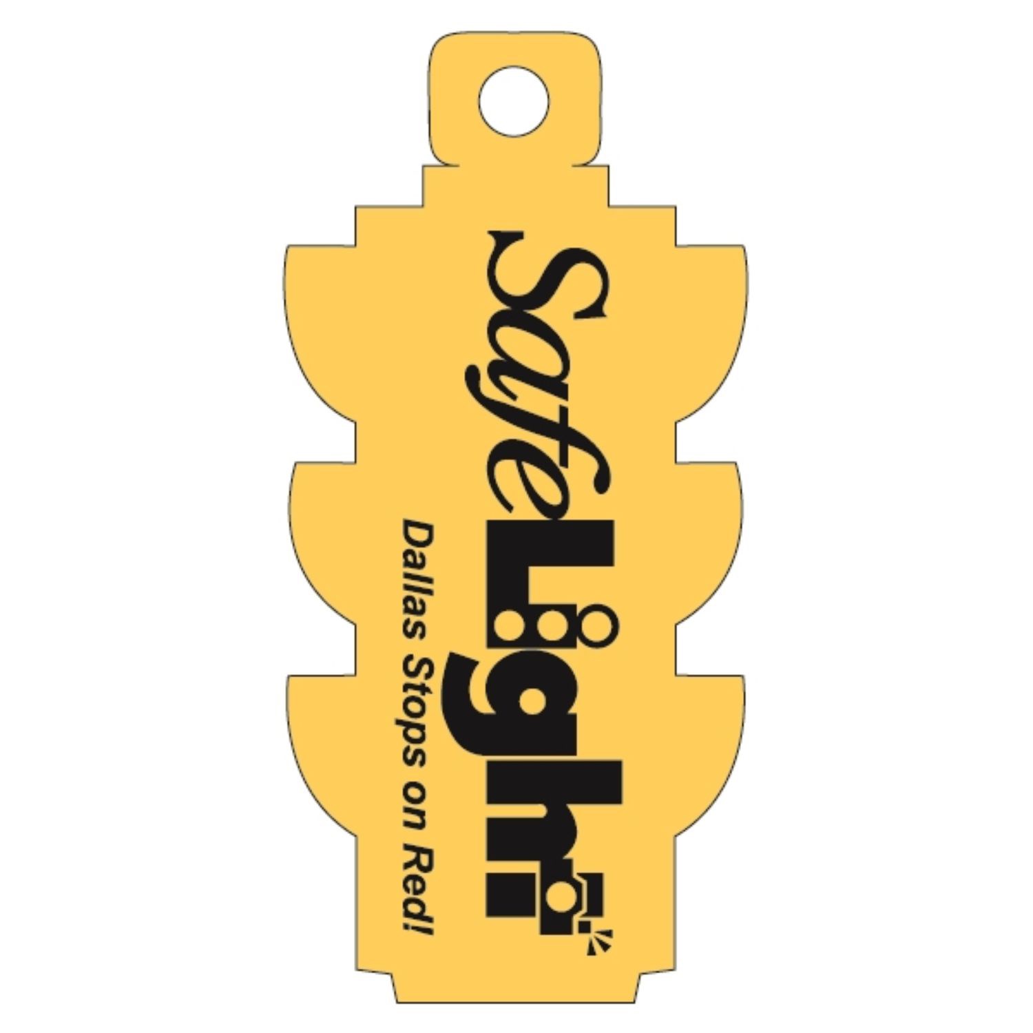 1.25"W x 2.625"H Stoplight Shaped Key Tag 2