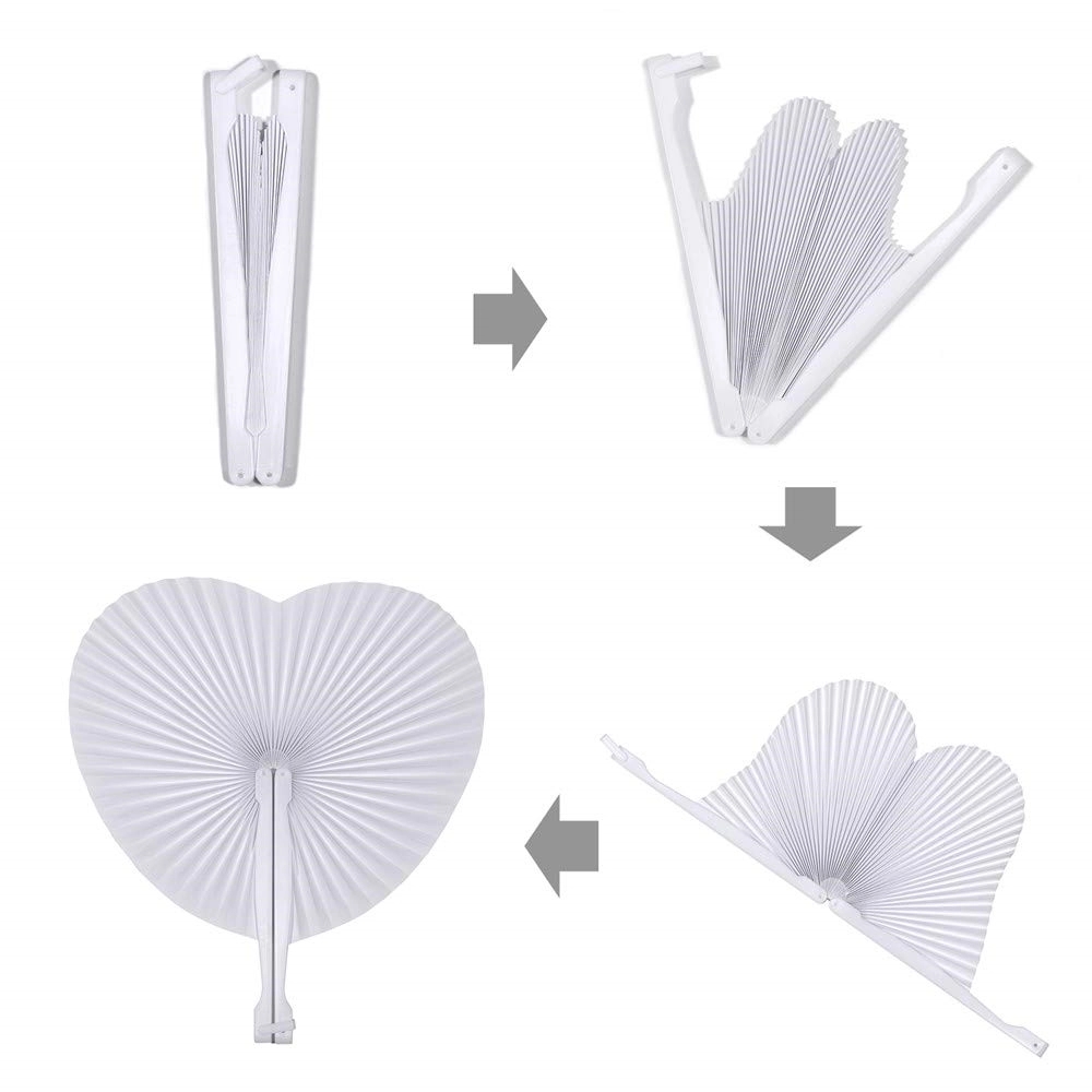 Heart Folding Handheld Fans 3
