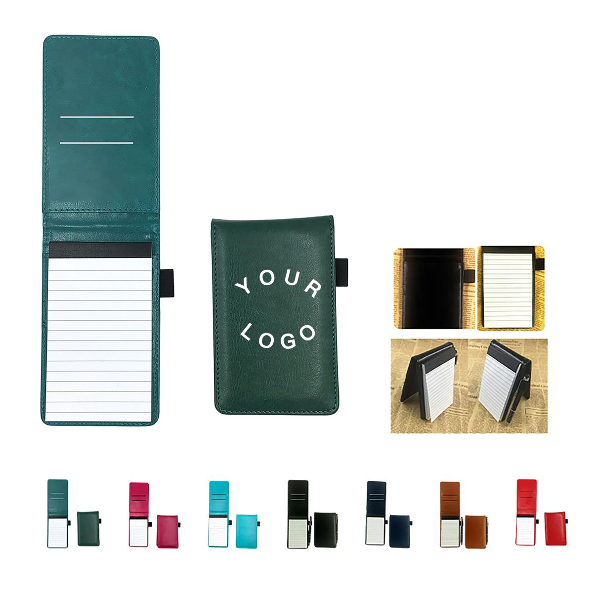 PU Memo Pad Card Holder 5.6x3.6 Inch 2