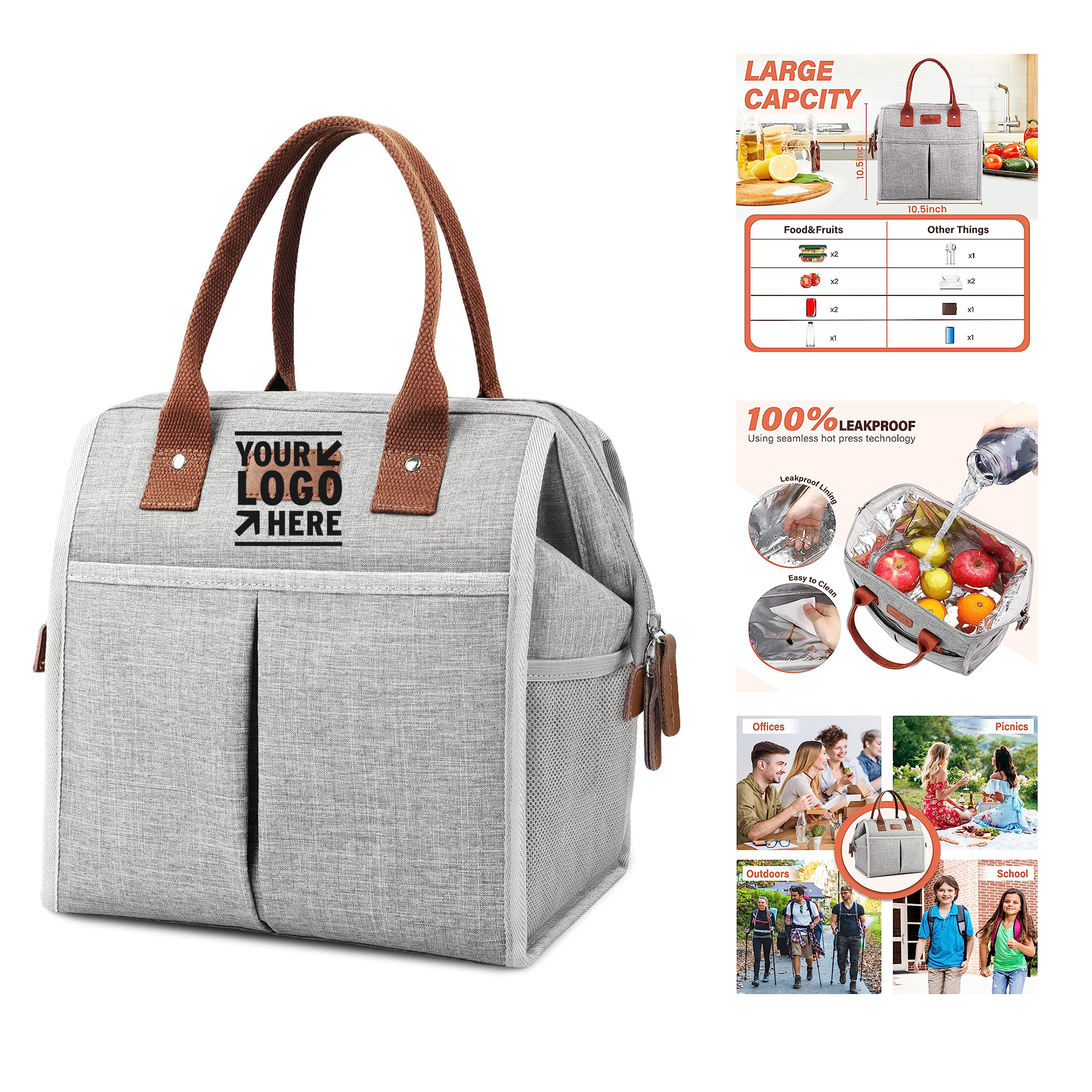 Women Men Lunch Bag 