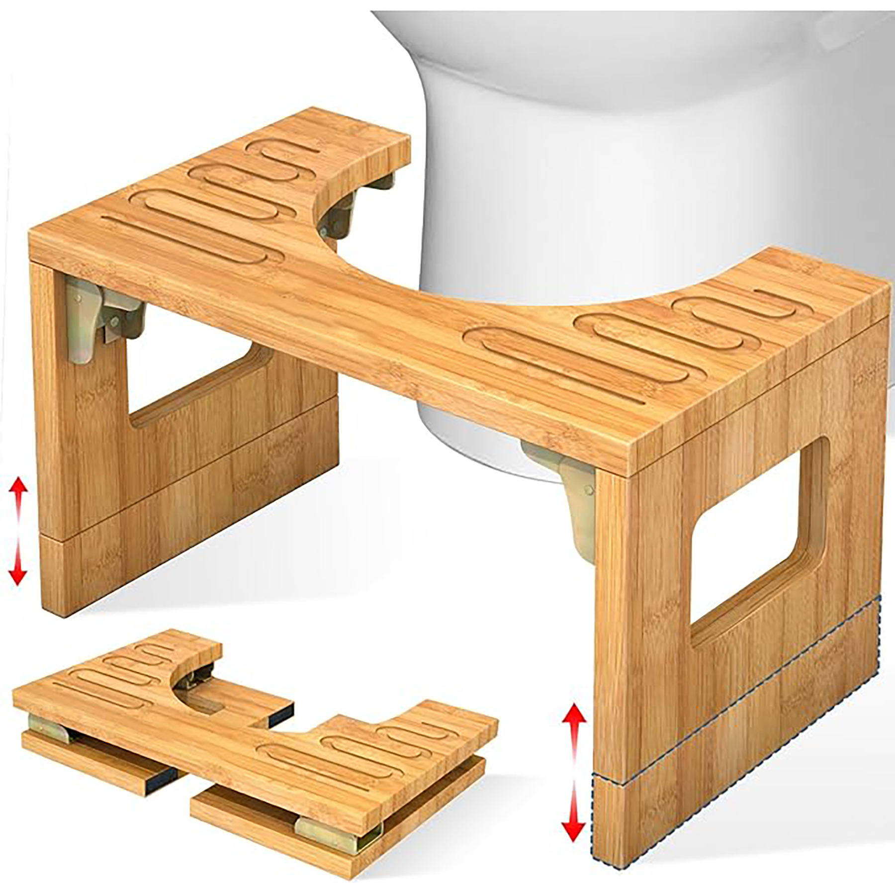 Bamboo Toilet Squat Stool 3