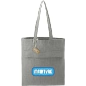 Recycled Cotton Herringbone Tote w/Zip Pocket 5