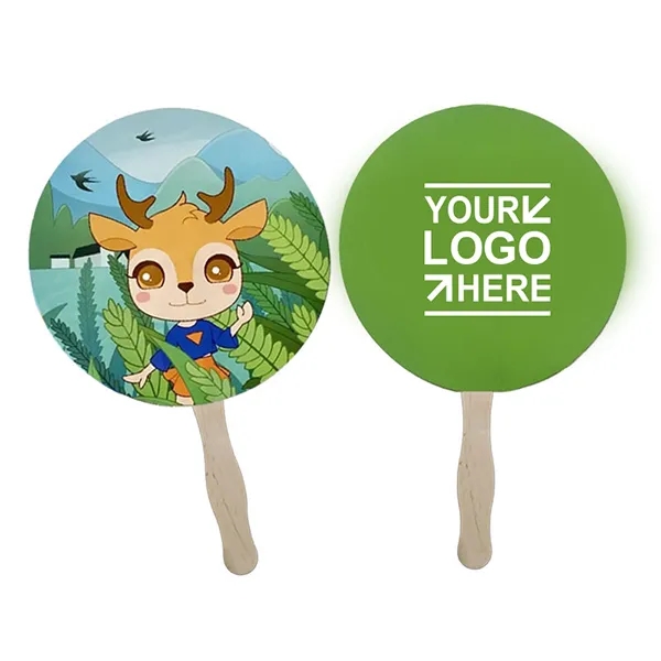 Custom design paper hand fan 2