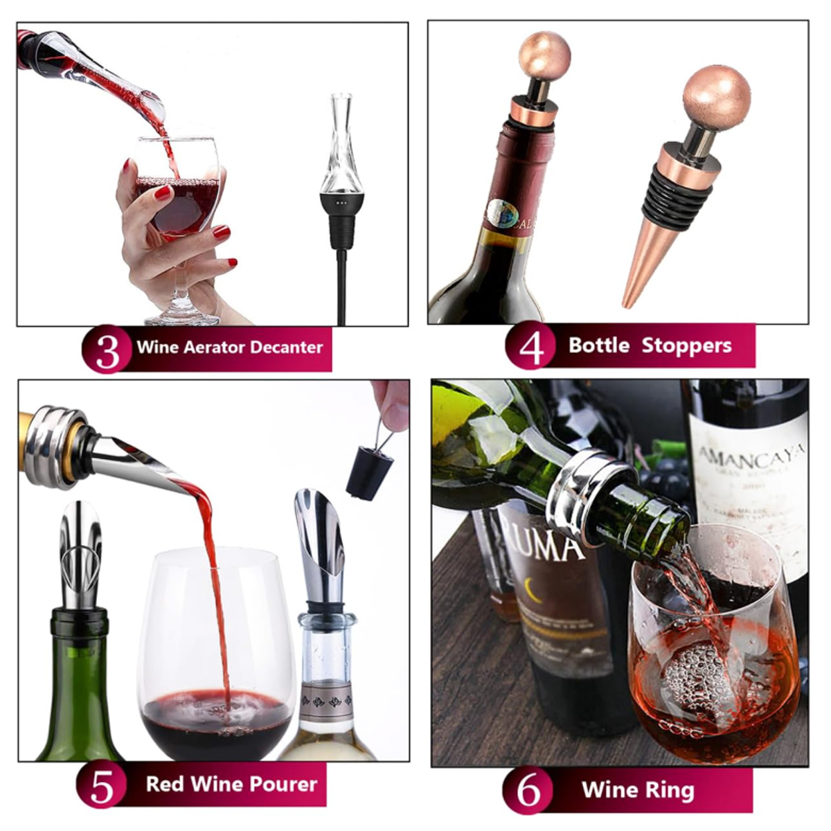 9-Piece Wine Tool and Chess Set Gift Box with Corkscrew 3