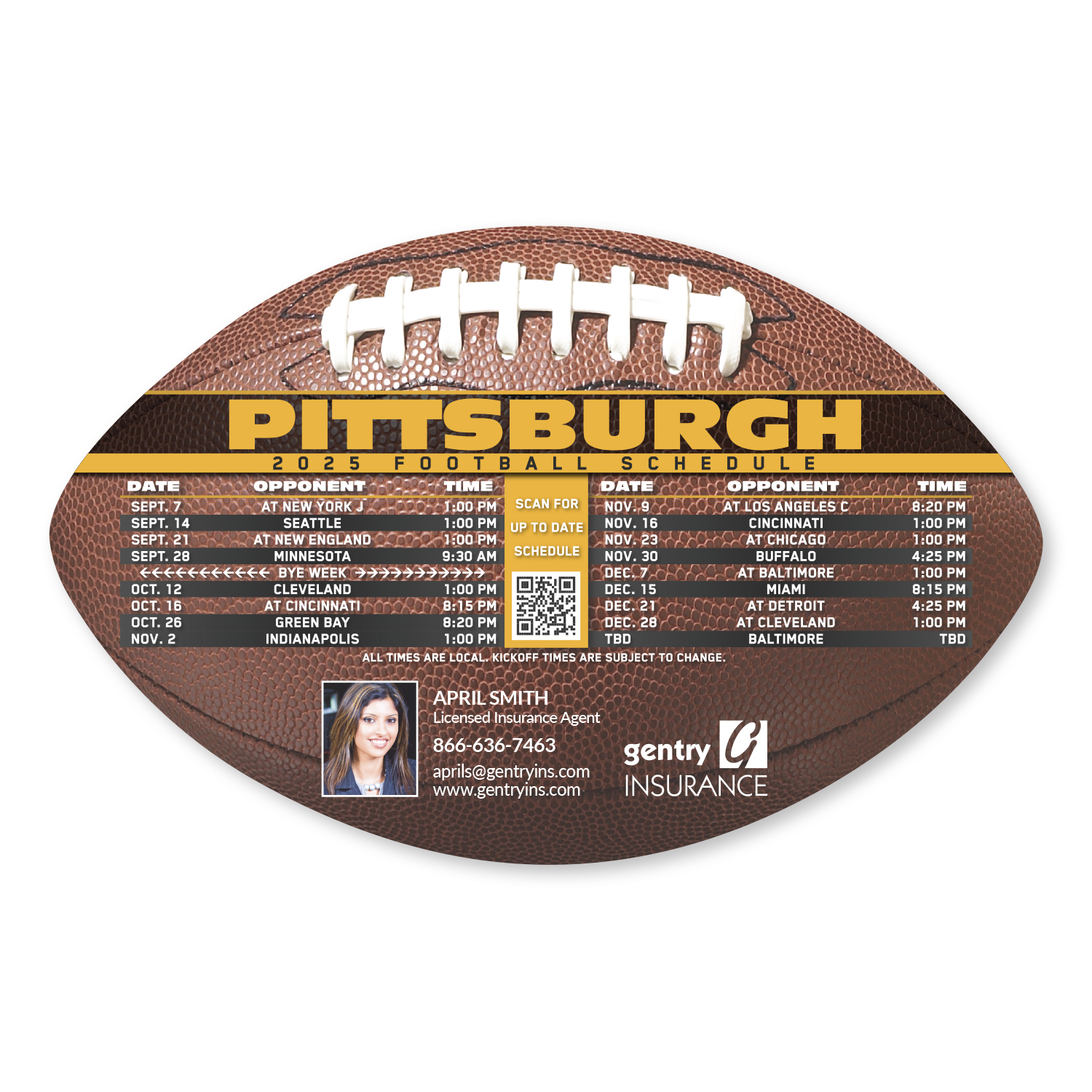 Football Schedule Magnet