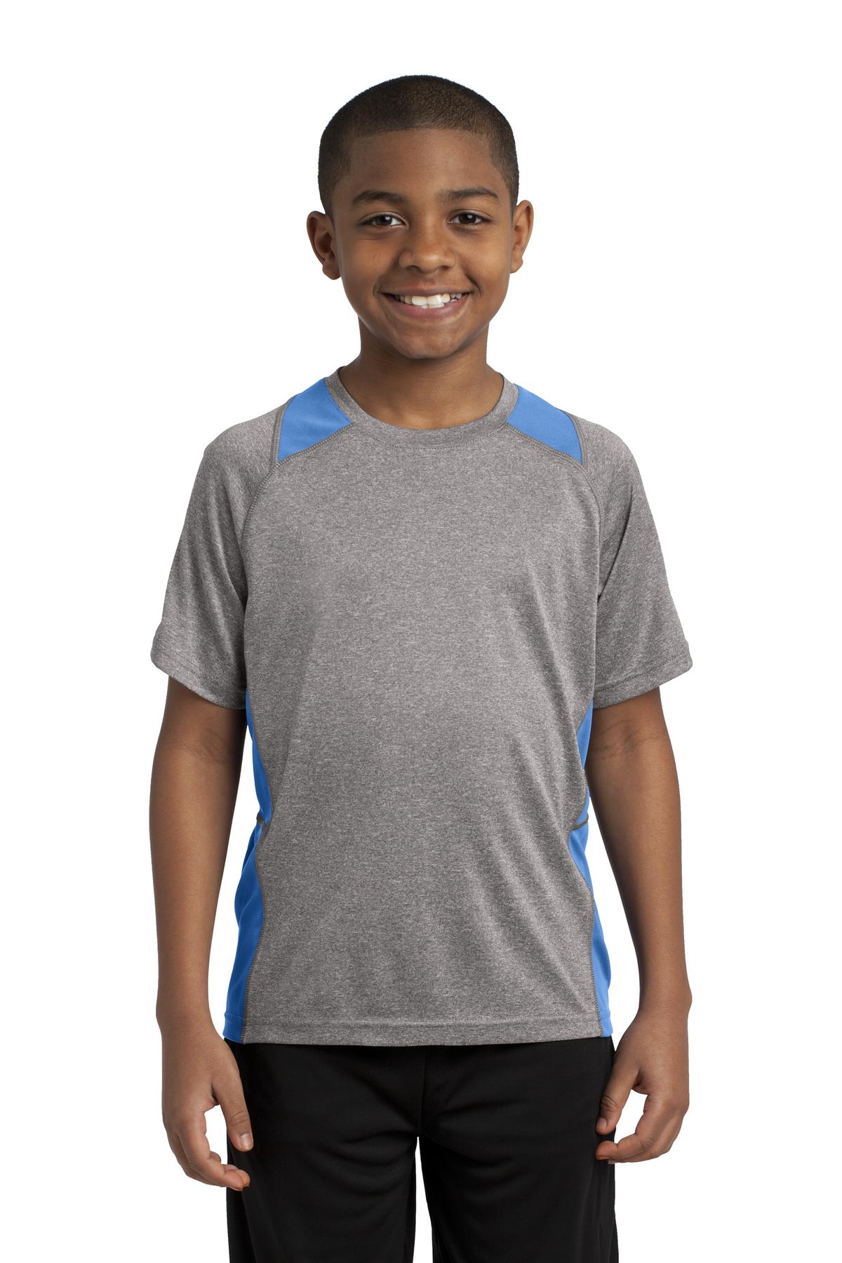 Sport-Tek Youth Heather Colorblock Contender Tee. YST361 52