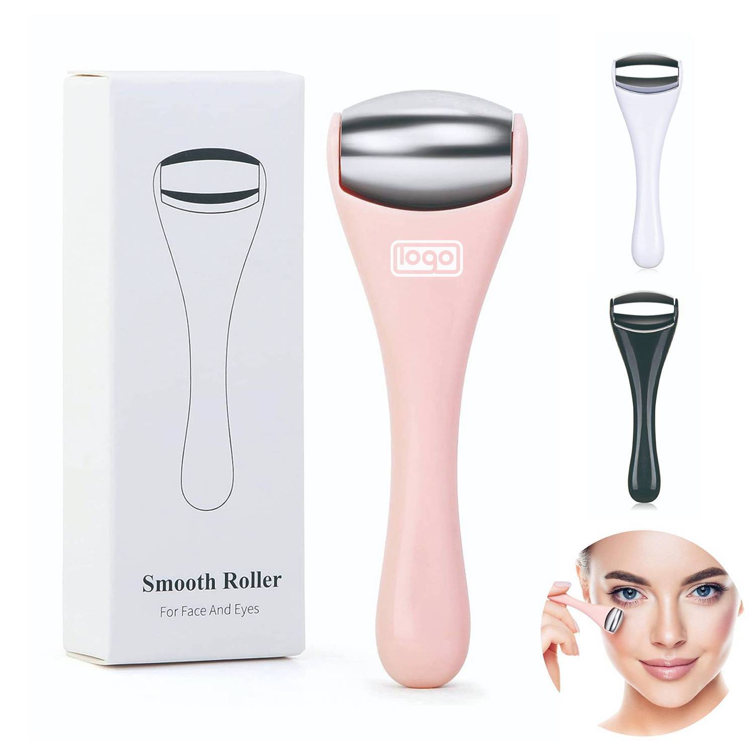Stainless Steel Silicone Facial Roller 4