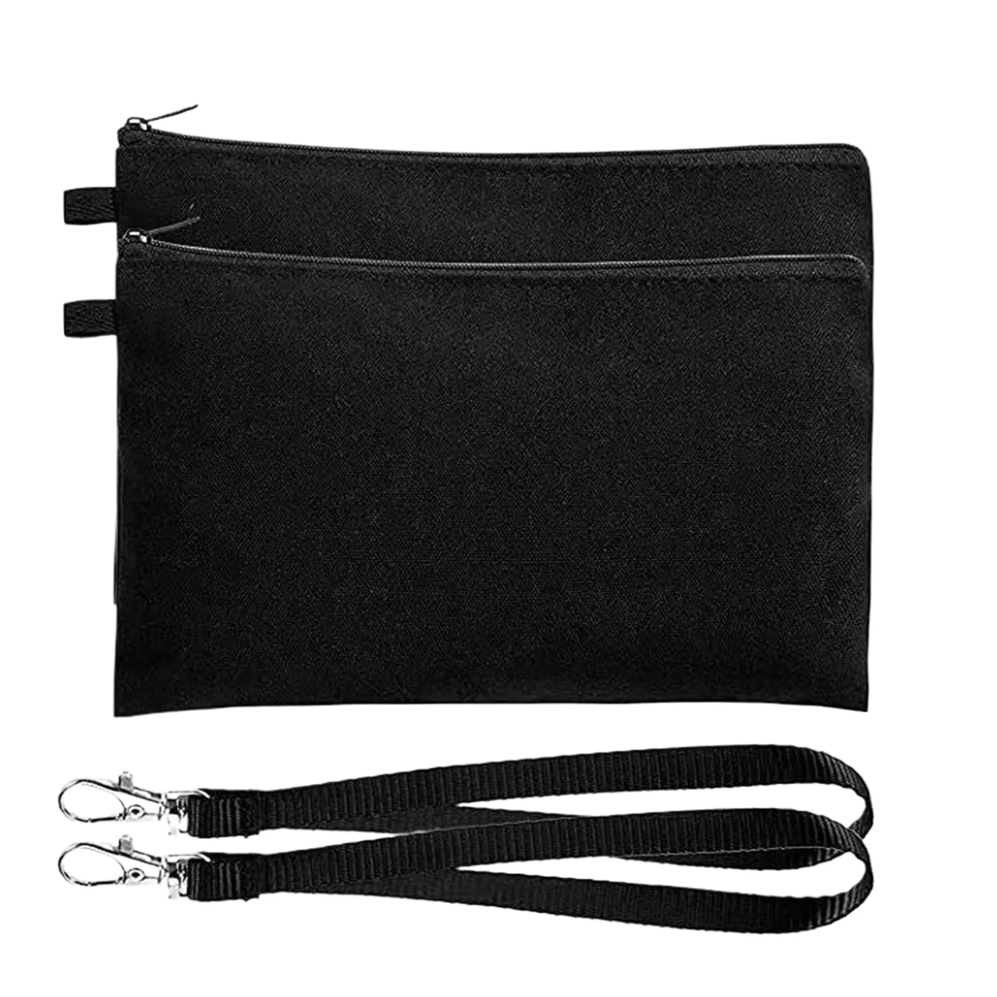 MOQ50 Canvas Zipper Storage Pencil Bag with Hook 2