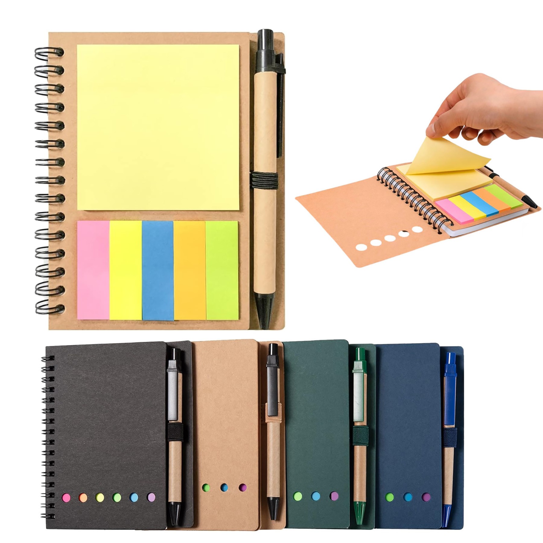 Spiral Notebook Steno Pads With Pen 6