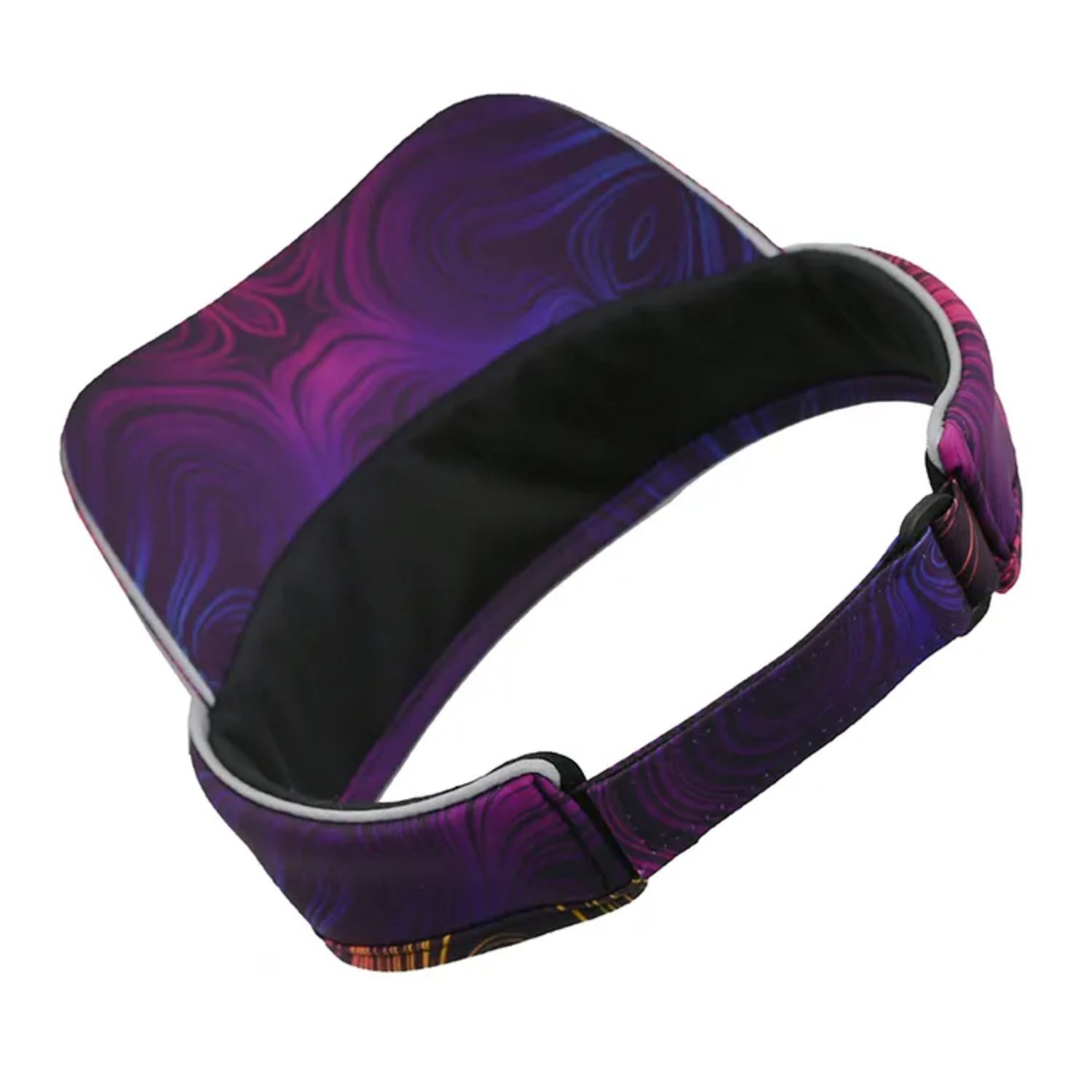 Sublimation Poly Twill Sun Visor W/ Sandwich Bill, Hook & Loop Closure 5