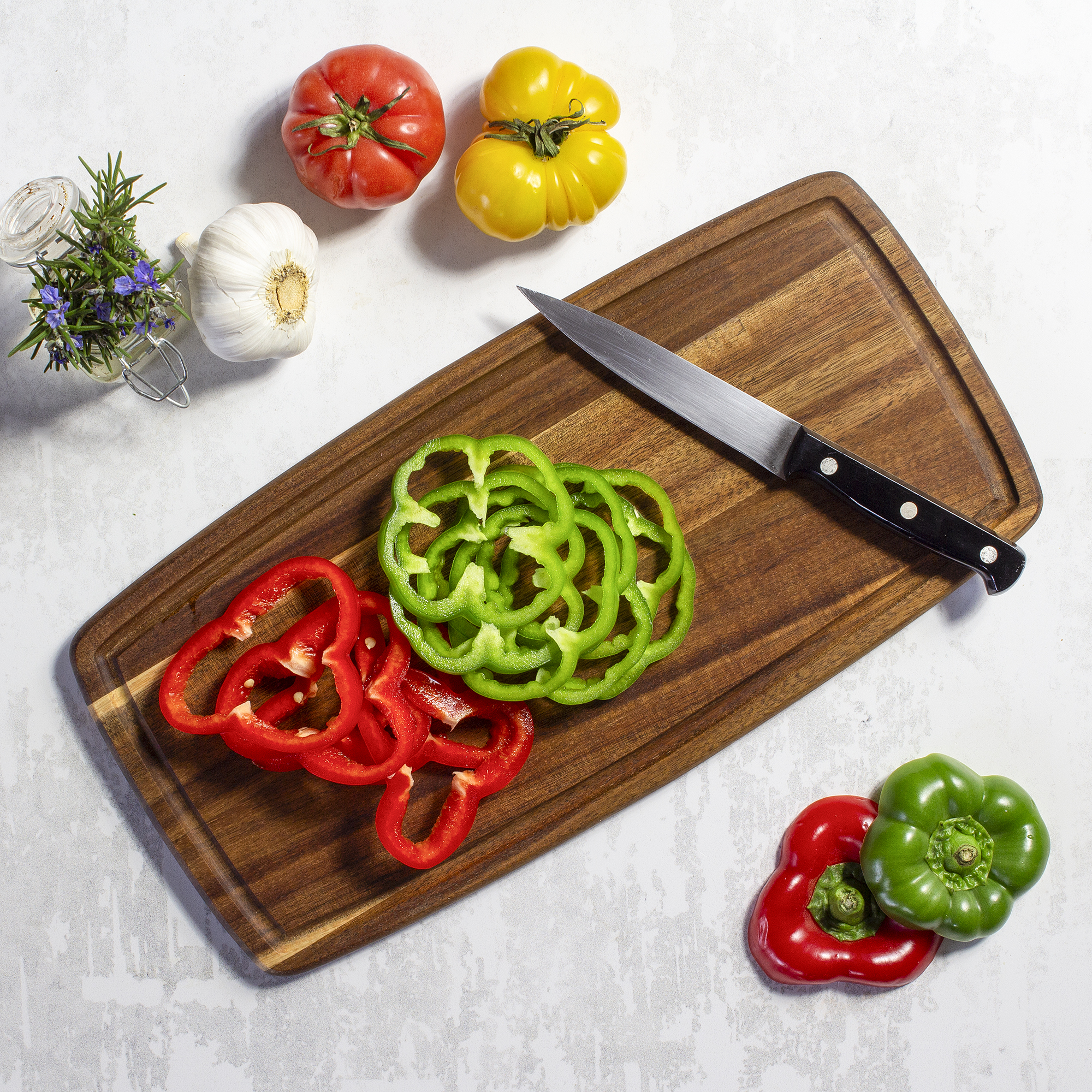 TB Home® 16" Acacia Cutting Board with Juice Groove 6