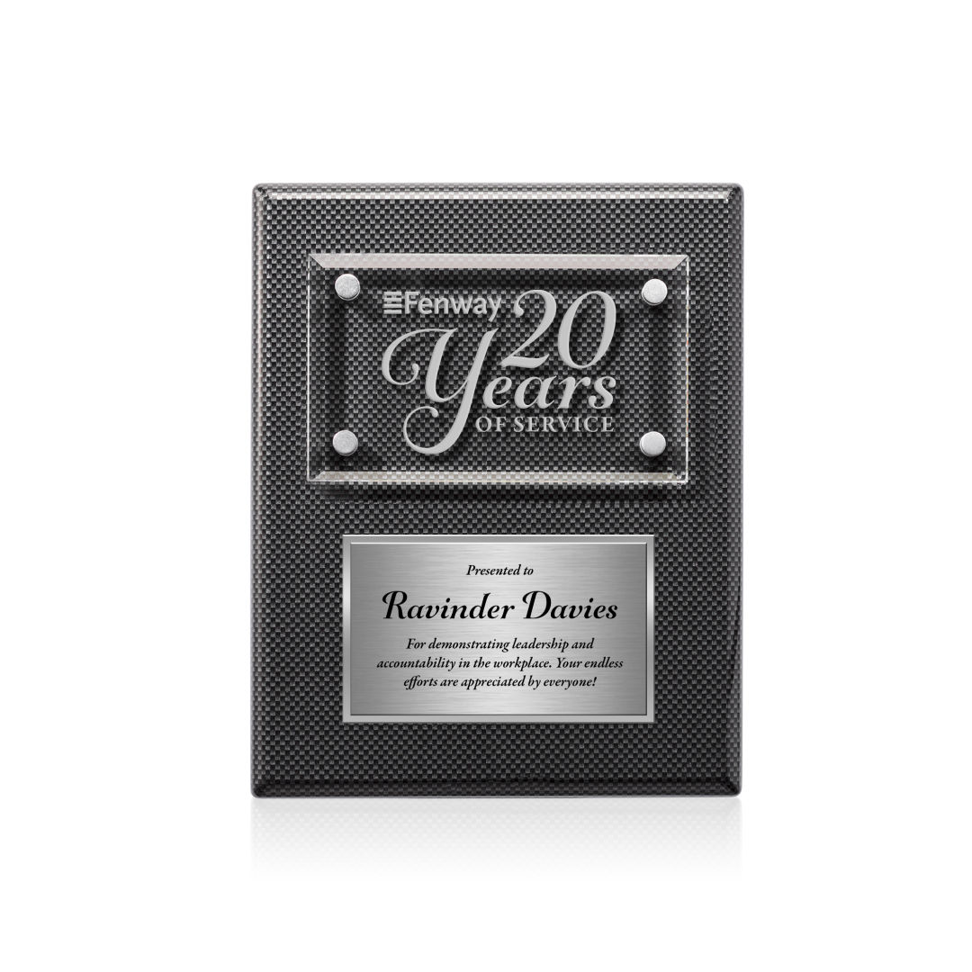 Gossamer Plaque - Carbon Fibre/Silver 5