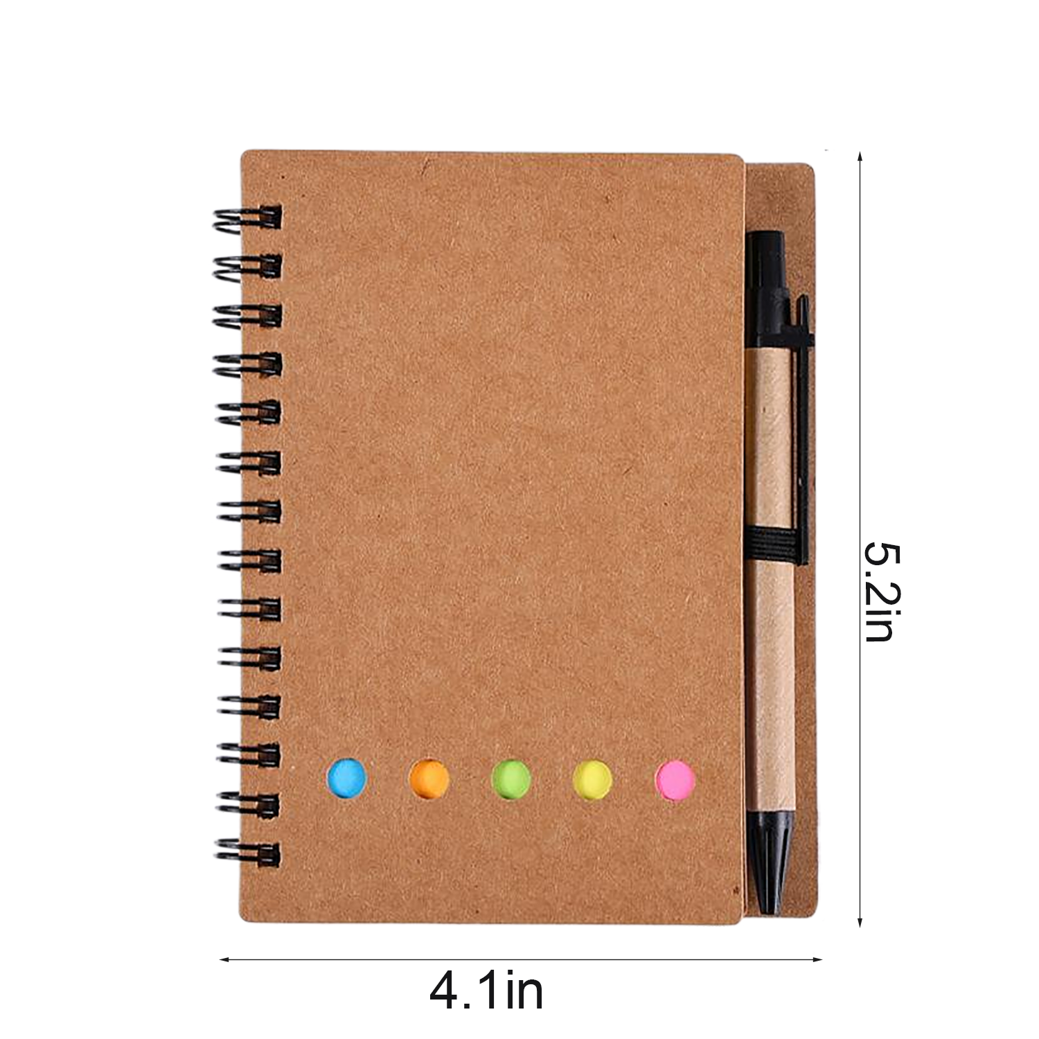 Lined Spiral Notebook w/ Pen Sticky Notes 4