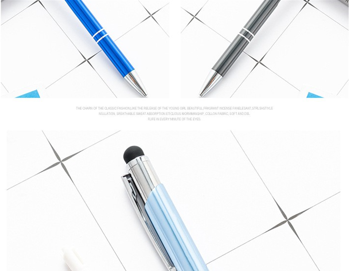 Aluminum rod capacitive touch ballpoint pen 2