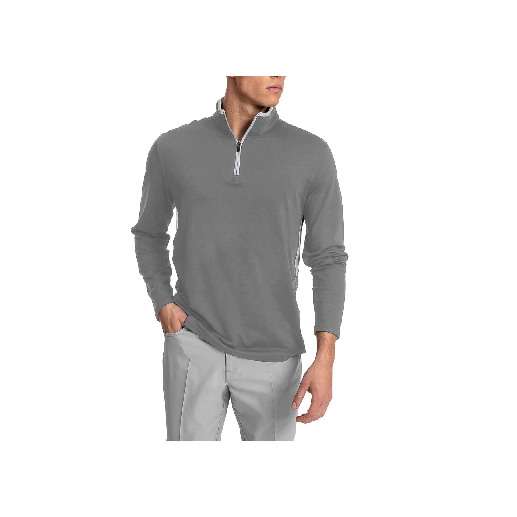 Men's Quarter Zip Polar Fleece Jacket 2
