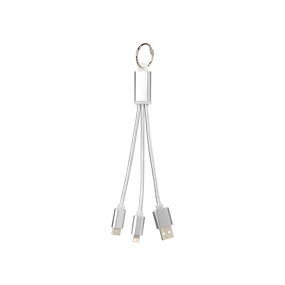 Usb Phone Charging Cable Keychain 2-In-1 8