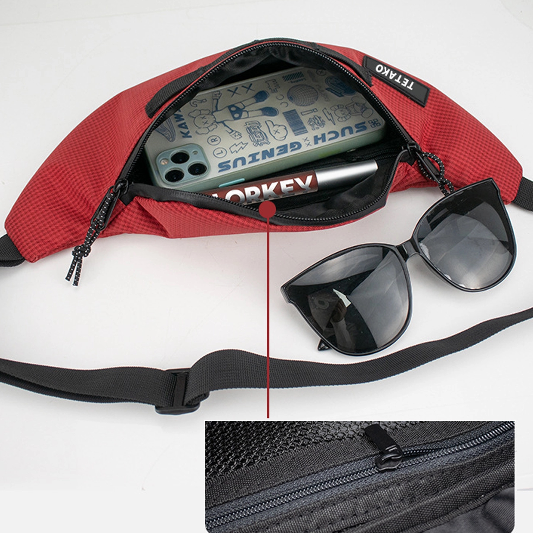Large Crossbody Fanny Pack Pockets Running Casual Hands-Free 1