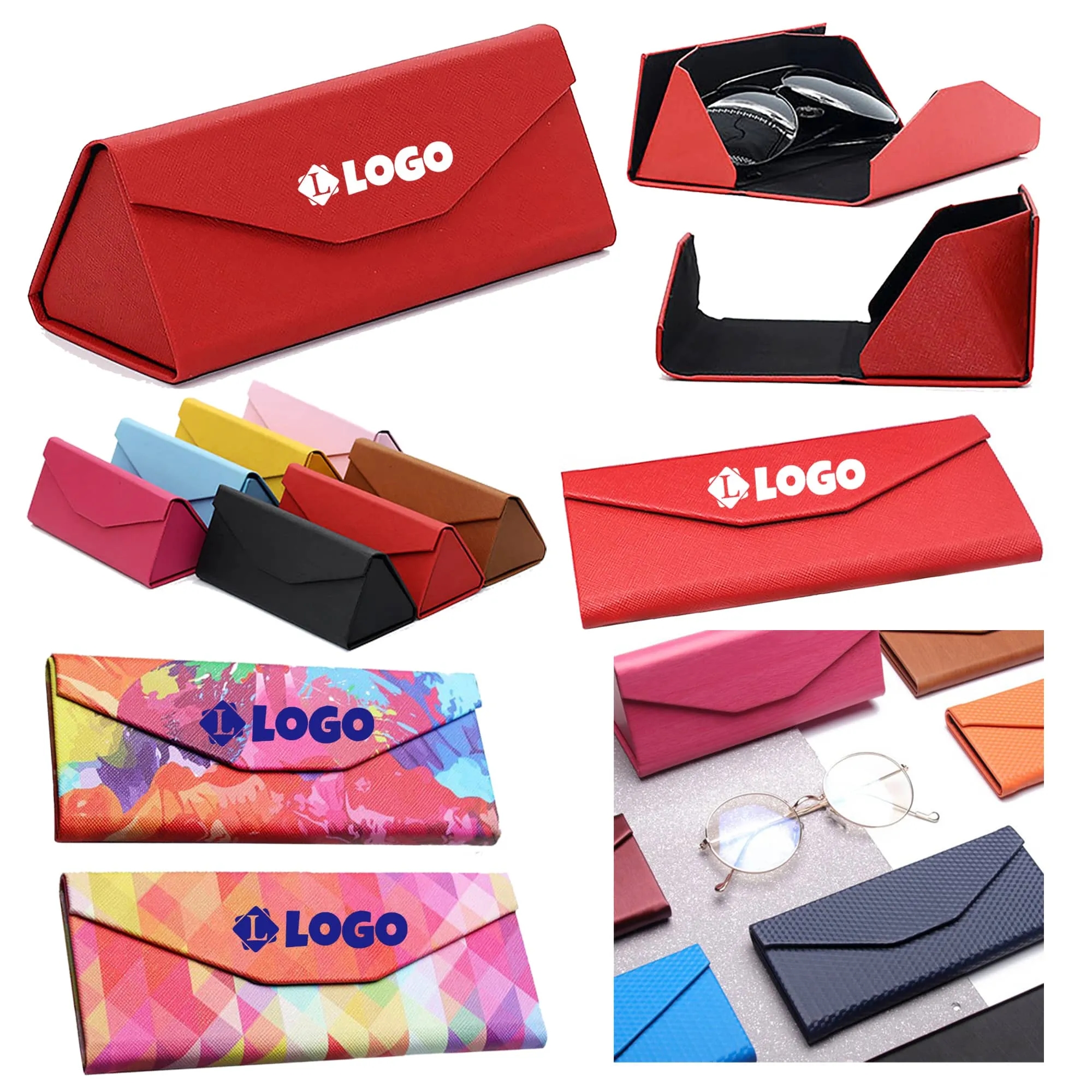 Metal Leather Eyeglass Organizer Case 9