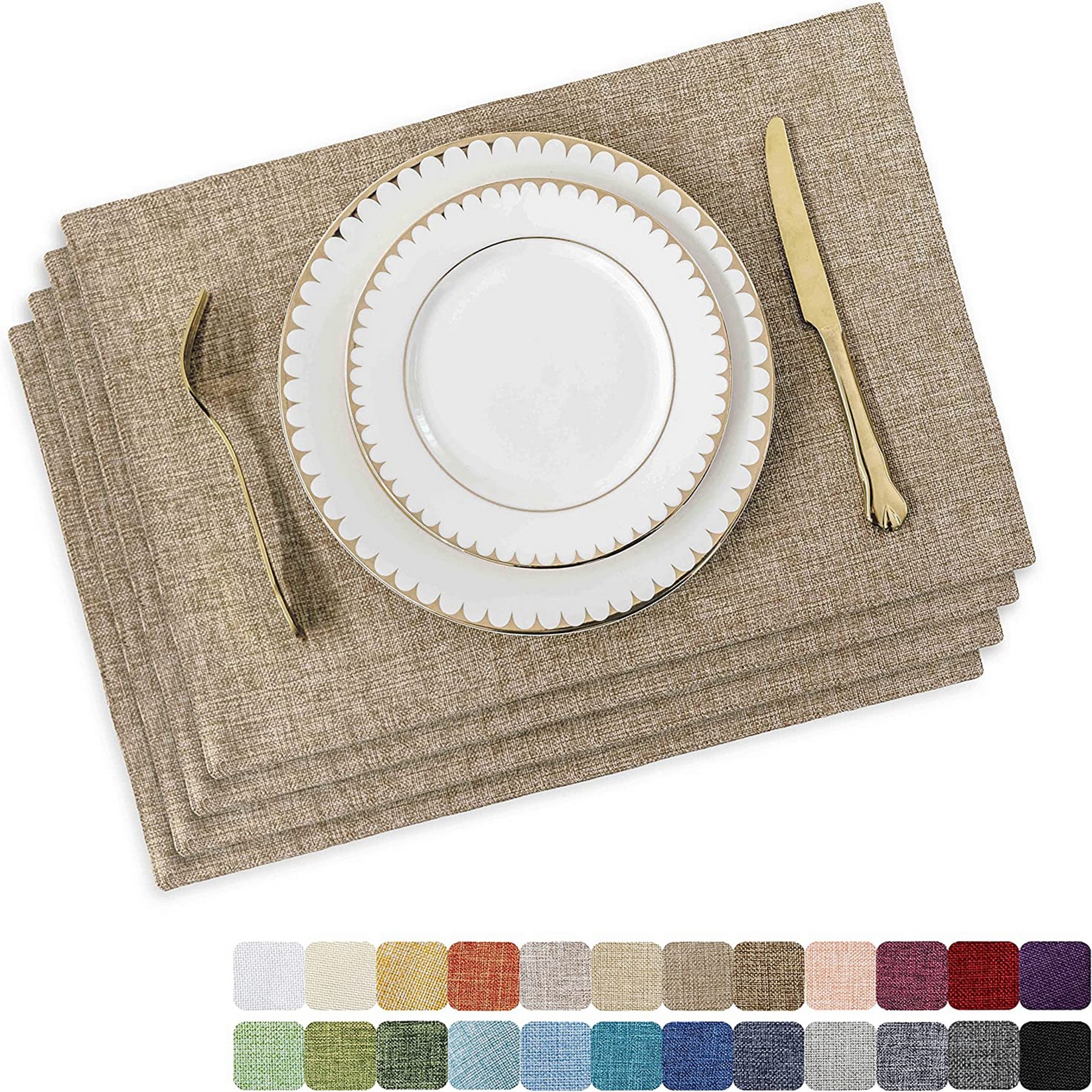 Pure European Linen Placemats Of Dining Room Moq 10Pcs 2