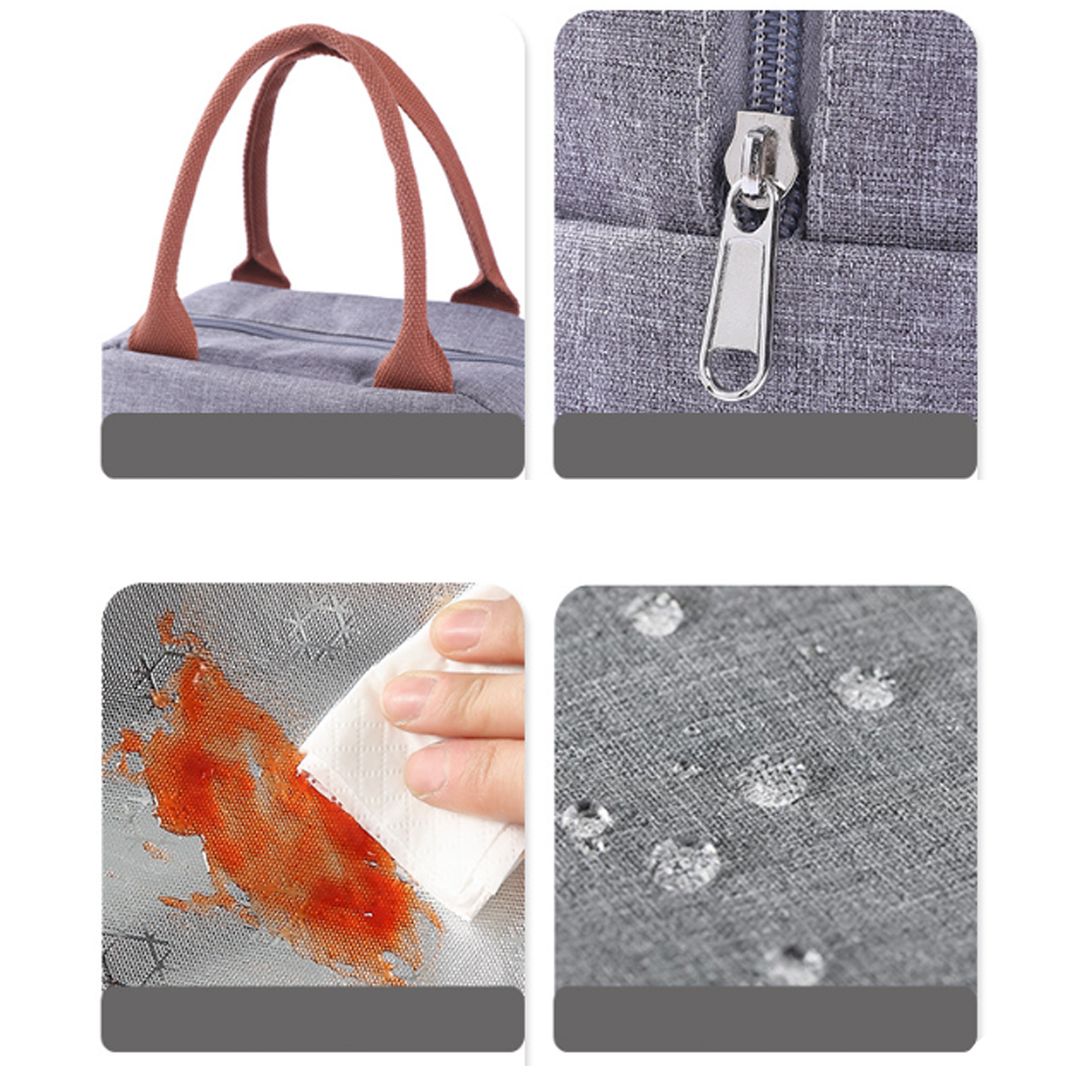 8L Insulated Lunch Tote Bag with Handle Pouch 7