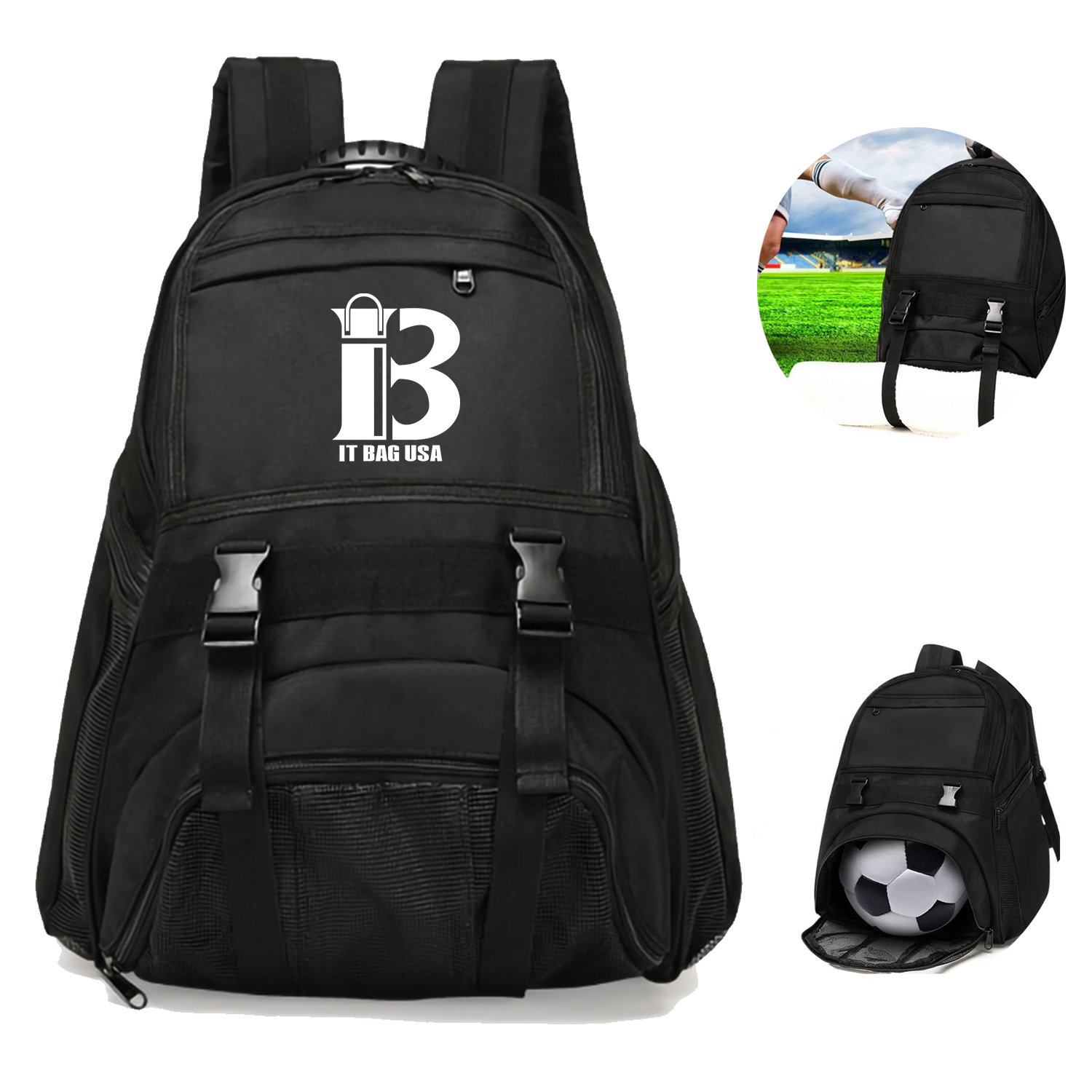 Large Soccer Backpack Lightweight Basketball Bag 2