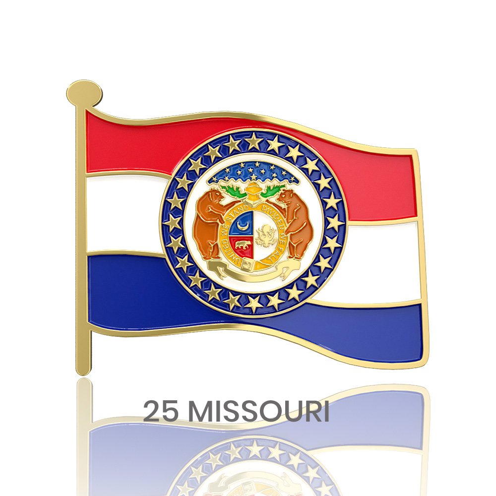 1" Stock Flag Pins 56