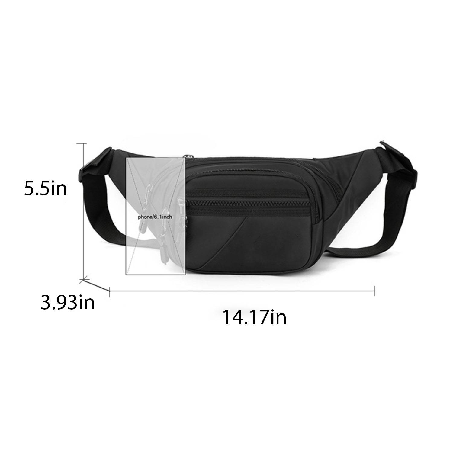 Men's Minimalist Oxford Crossbody Bag Fanny Pack 5