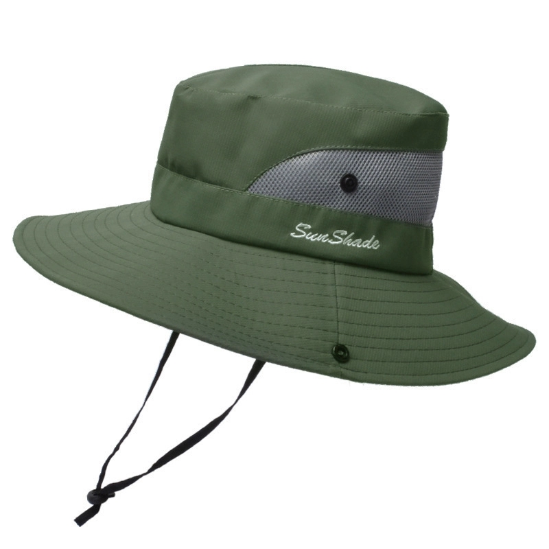Ponytail Hole Outdoor Fisherman'S Hat 5