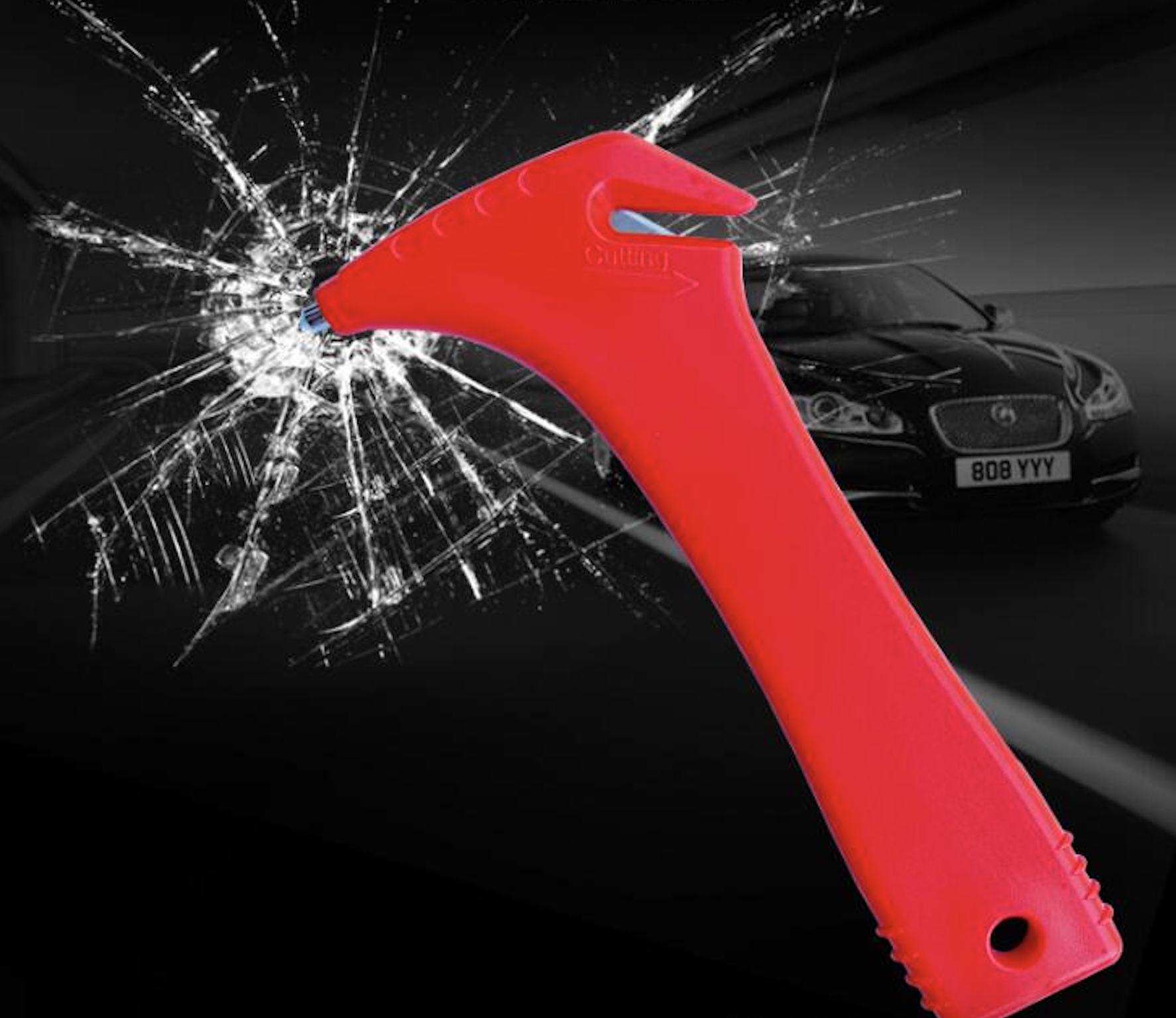 Emergency Seat Belt Cutter and Window Hammer Tool 2