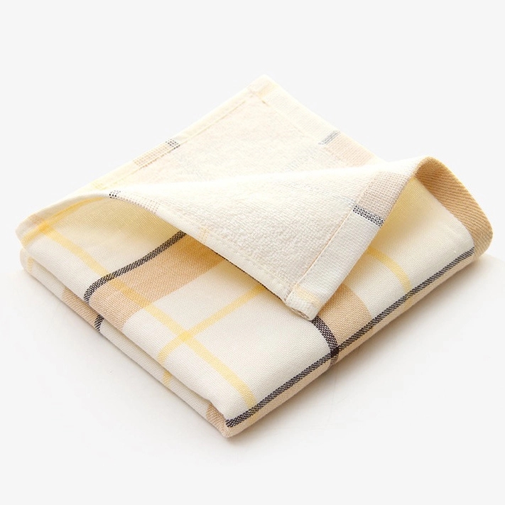 Custom Gift 100% Cotton Soft Plaid Hand & Face Towel 7