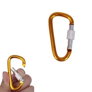 Aluminum Carabiner With Silver Screw Lock For Versatile Attachment 5