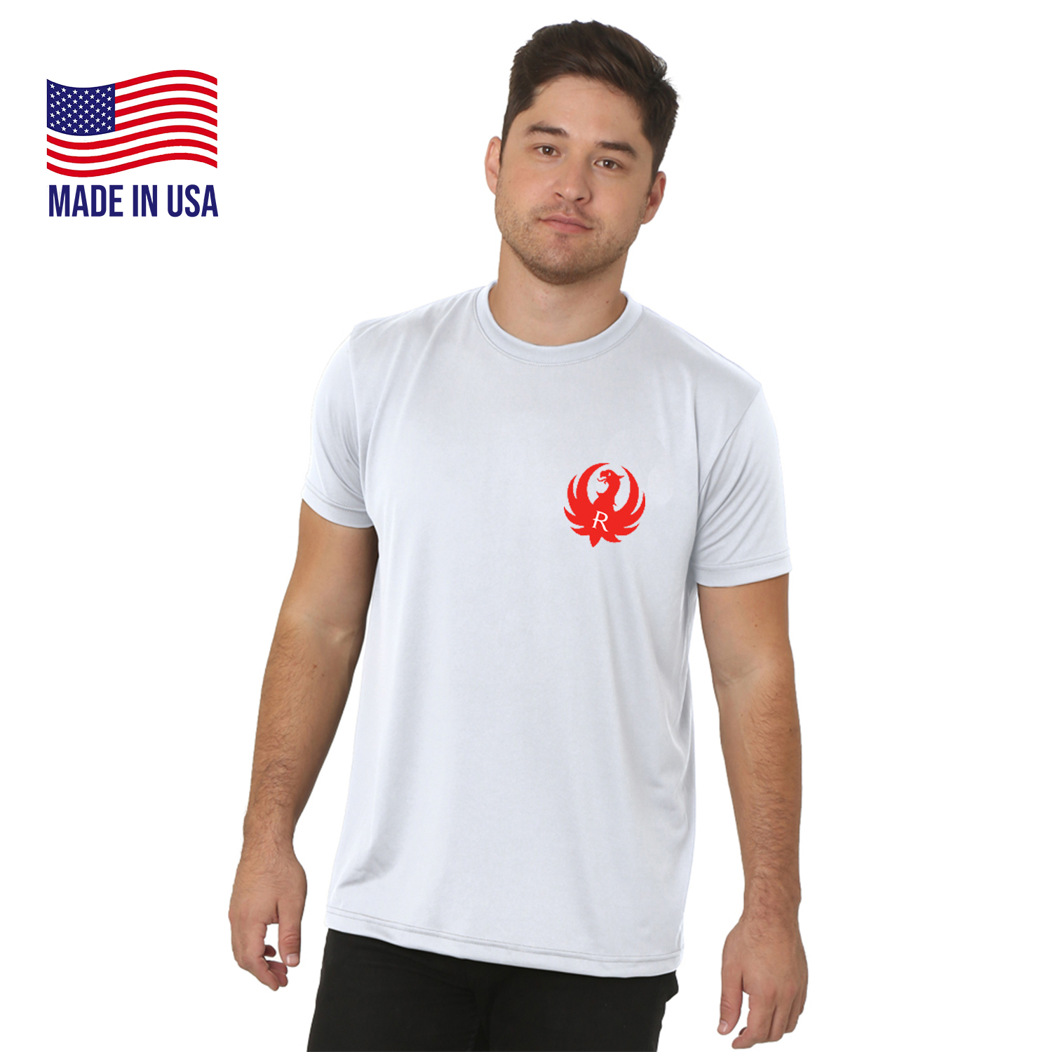 USA-Made 100% Poly Crew Performance Tee Shirt 3