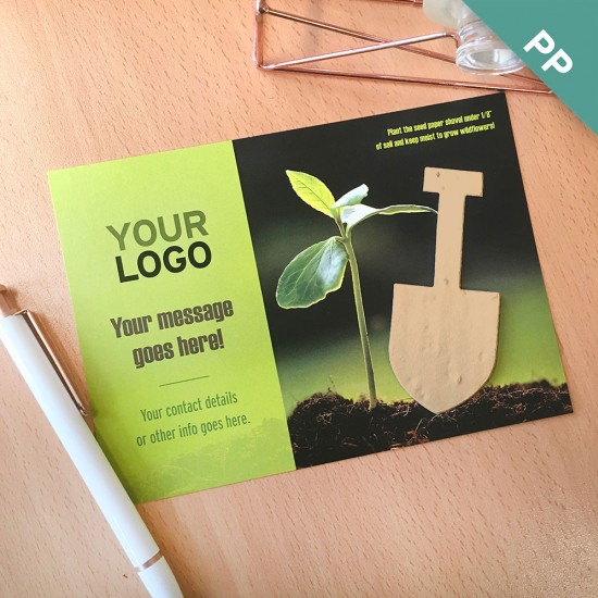 Plantable Shovel Shape Large Eco Panel Cards 2