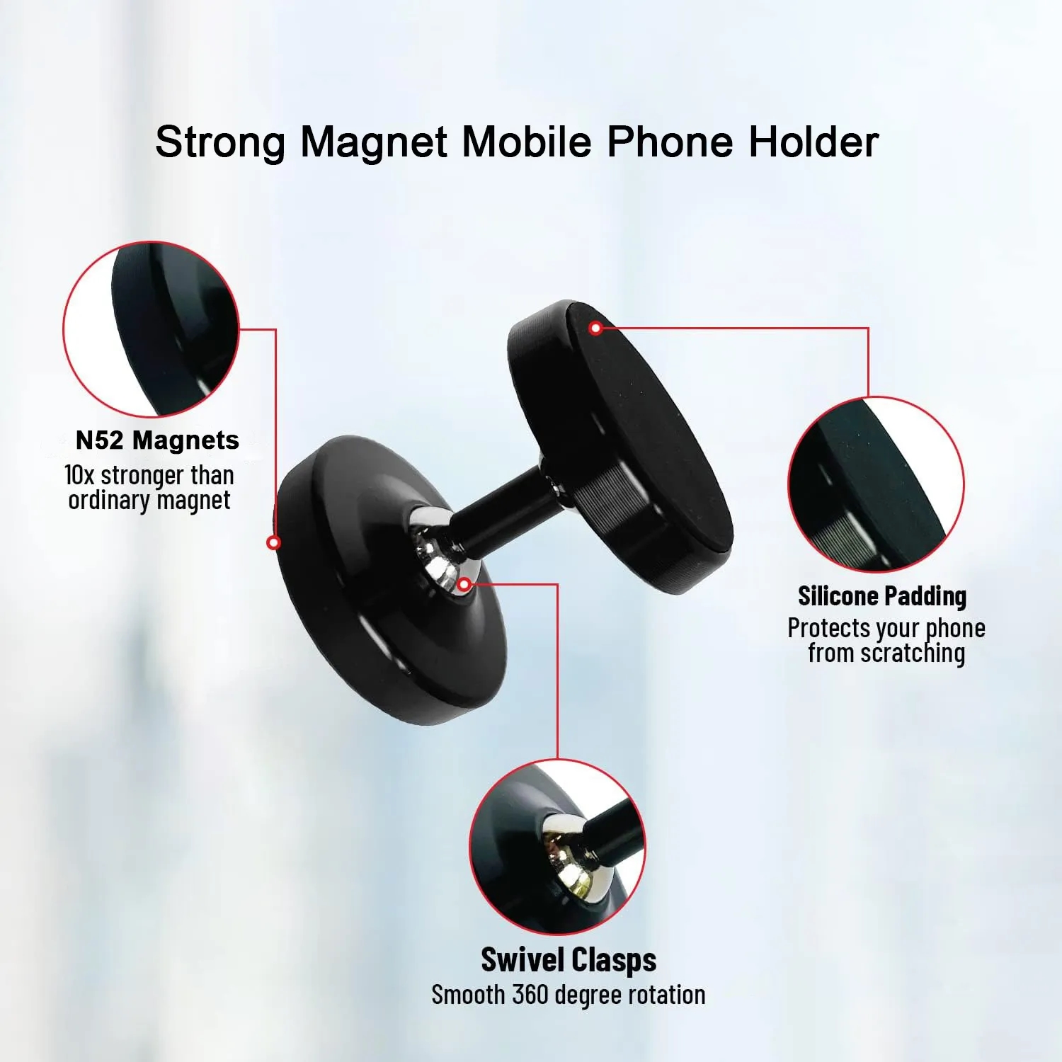 Magnetic Phone Car Mount Holder 2