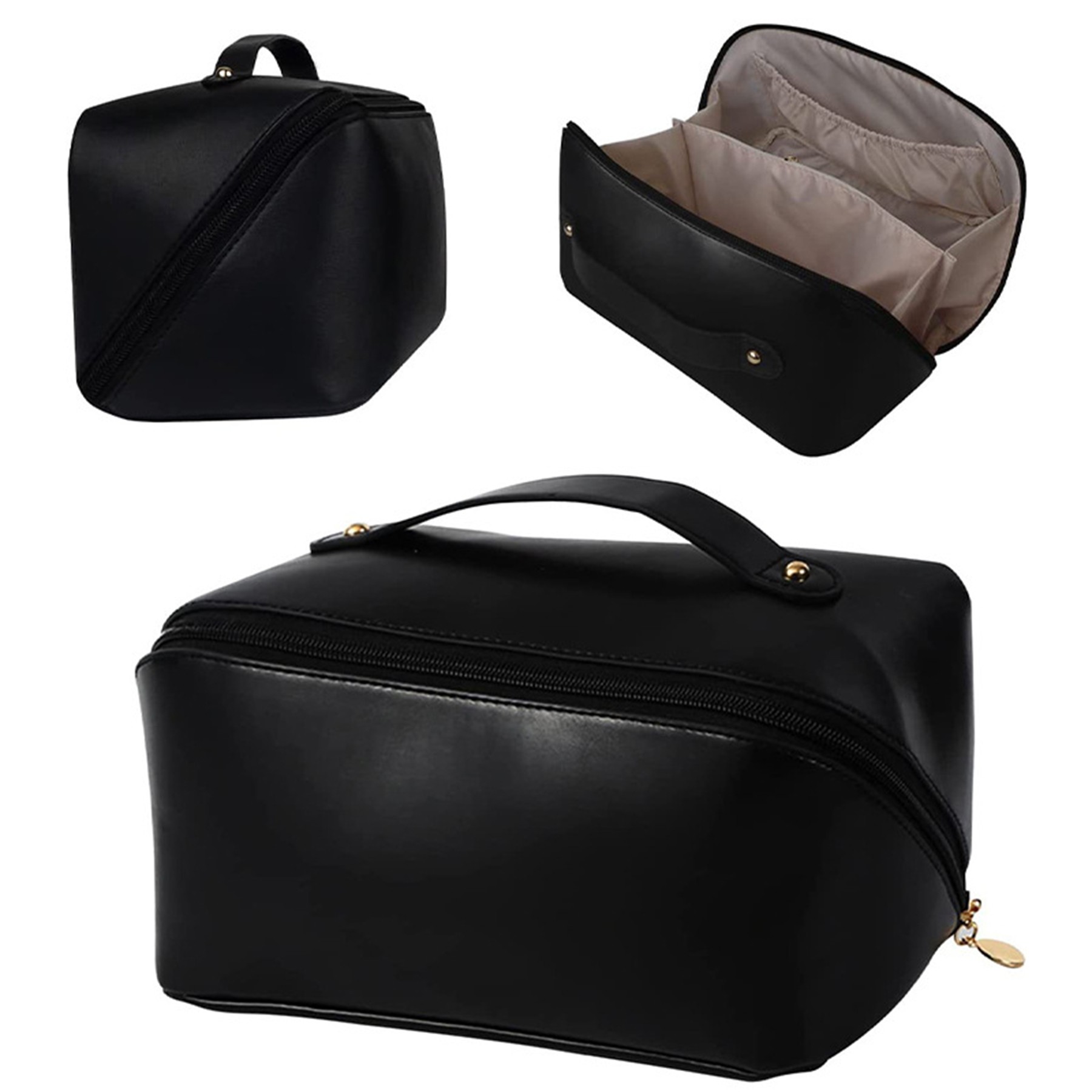 Large Capacity Leather Makeup Bag 3
