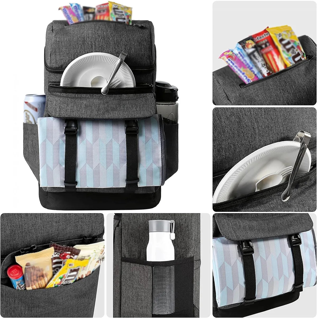 Custom Large Pockets Leakproof Insulated Cooler Backpack 4