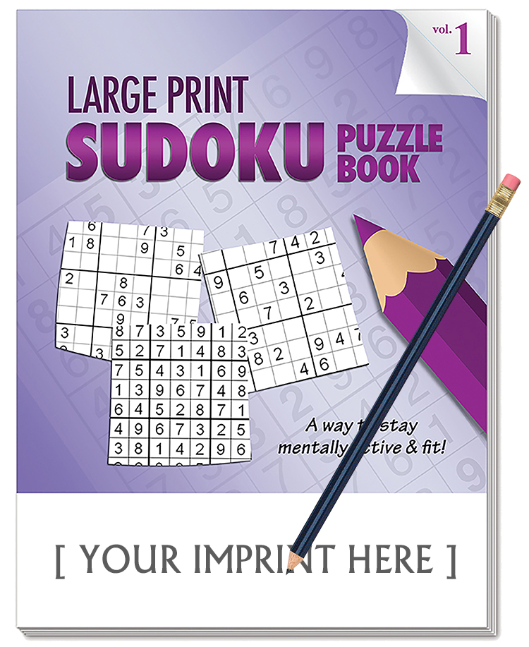 PUZZLE PACK - LARGE PRINT Sudoku Puzzle Book - Volume 1 with pencil 3
