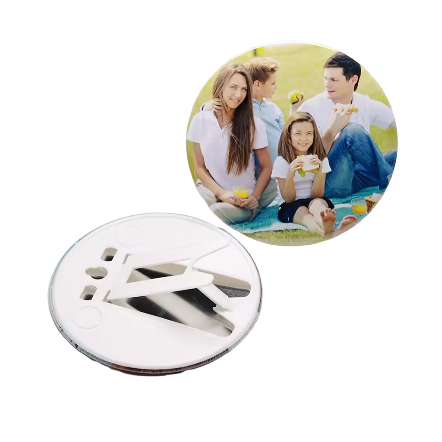 2.95" Full Color Round Tin Photo Stand 3