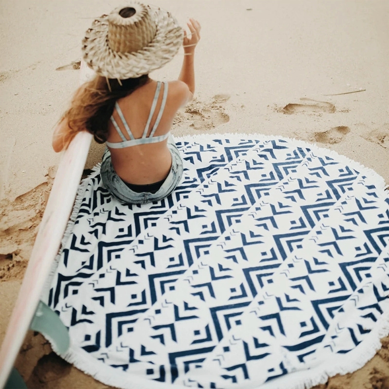 Custom Oversize Round Beach Towel 2