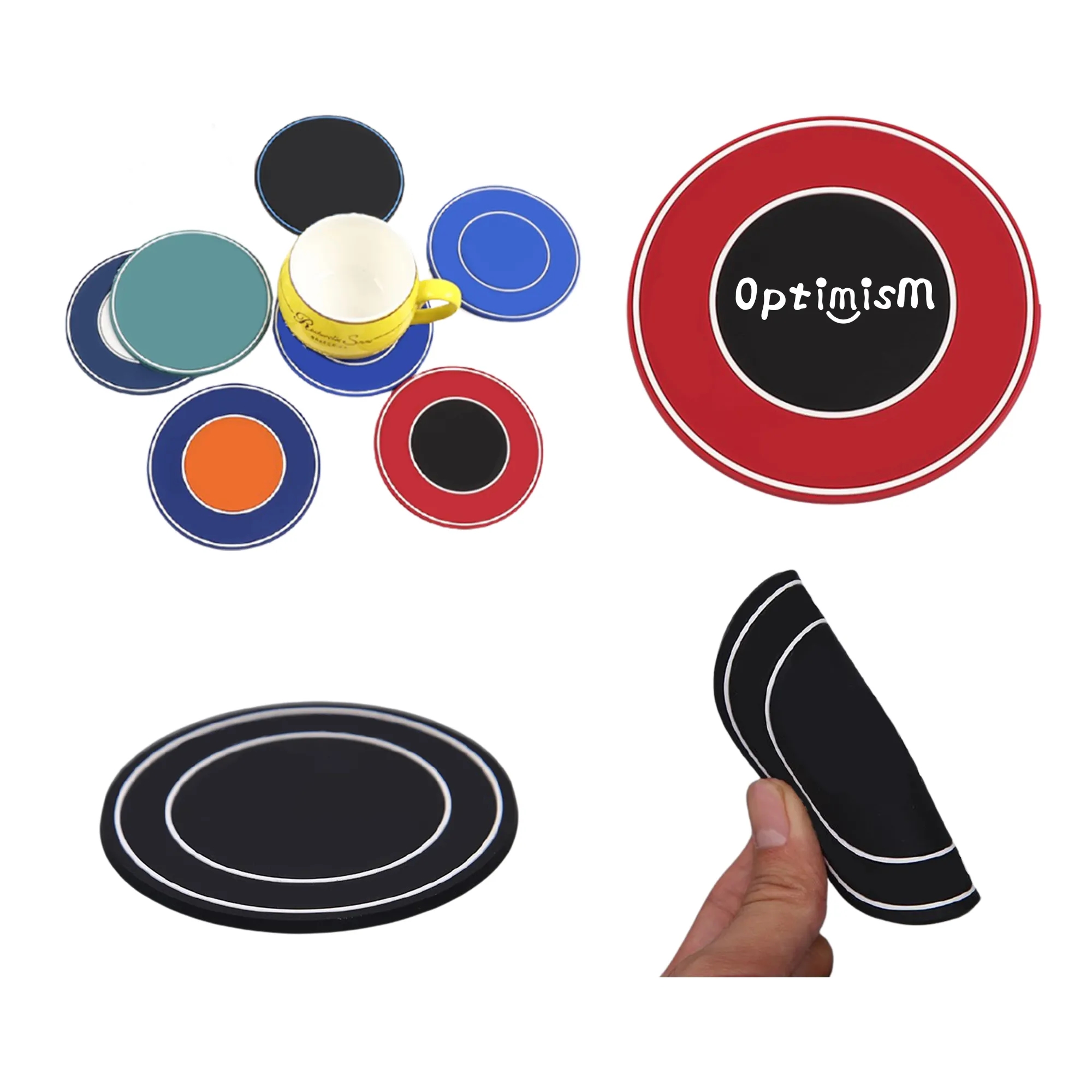 Molded Round PVC Cup Mat / Pads 2