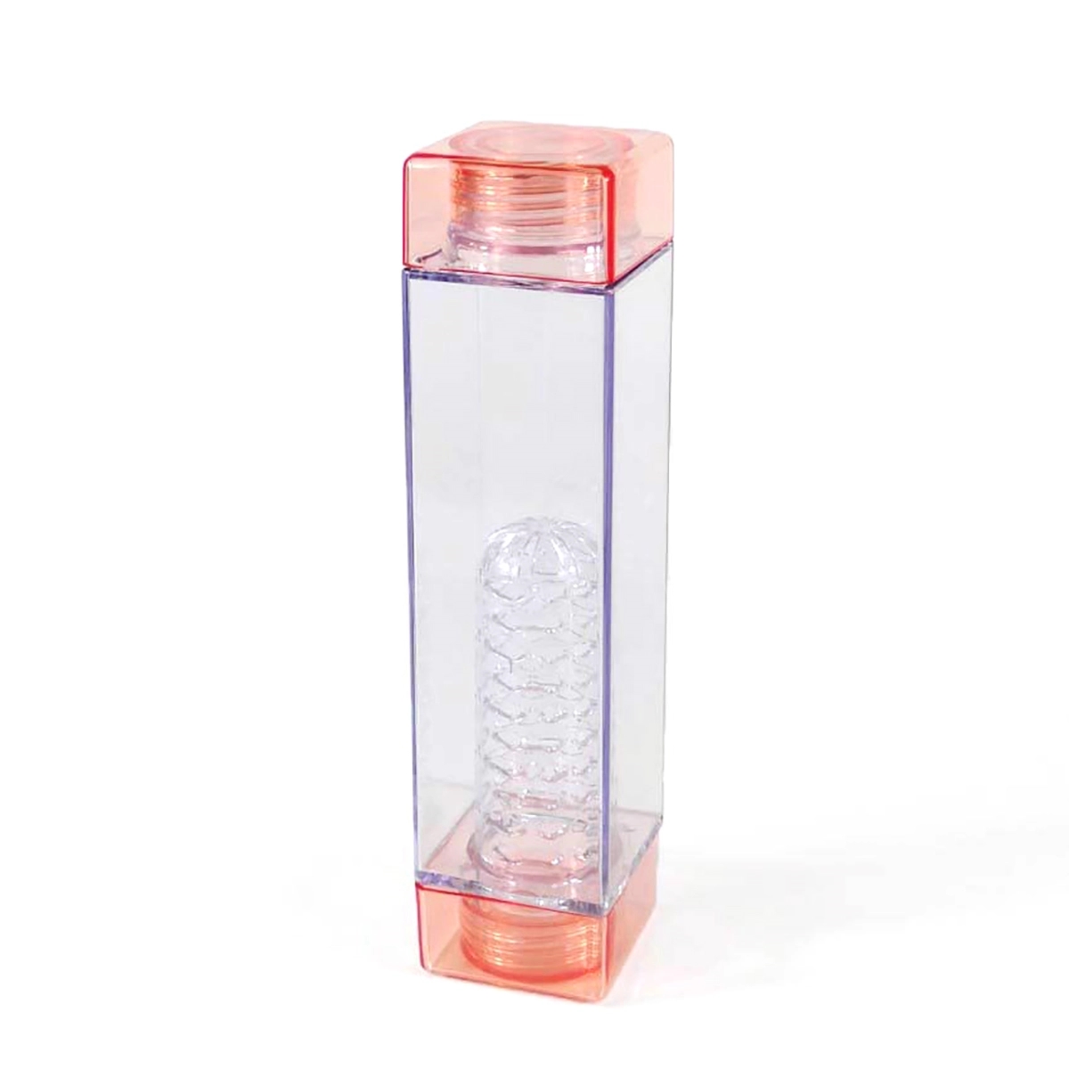 Square Water Bottle With Fruit Infuser 16 oz 2