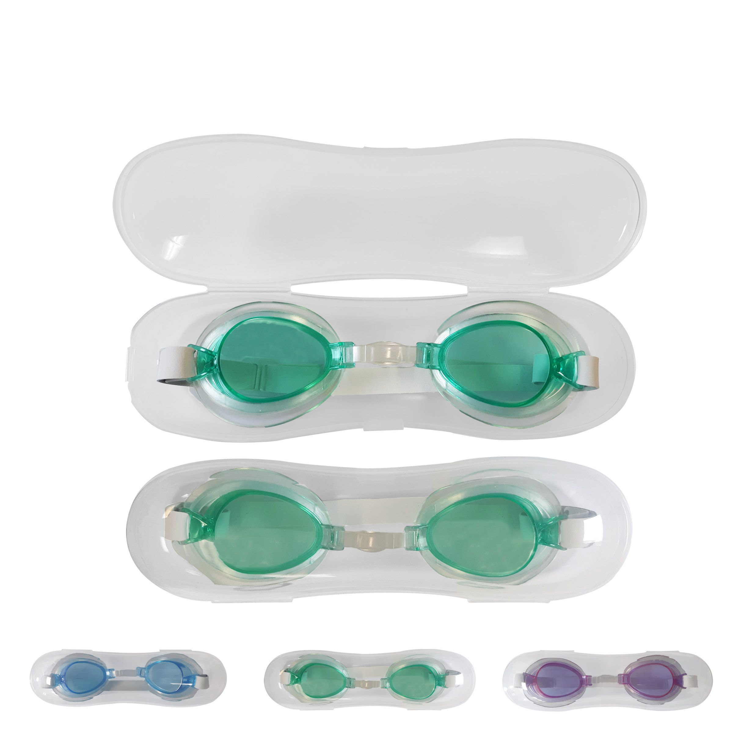 Deluxe Adult Swim Goggles With Case 2