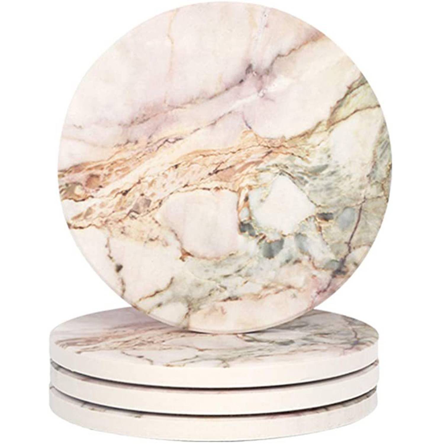 Round Ceramic Insulating Coaster Set 6