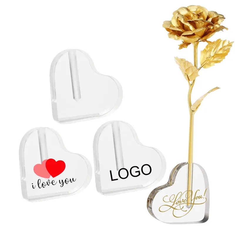 Acrylic Heart Shape Bud Vase 5
