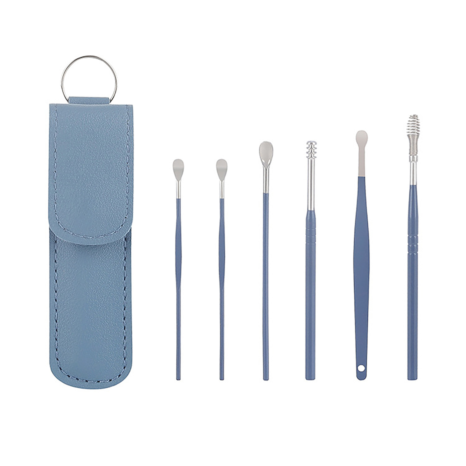 Stainless Steel Ear Spoon Cleaning Tool Six Piece Set 6